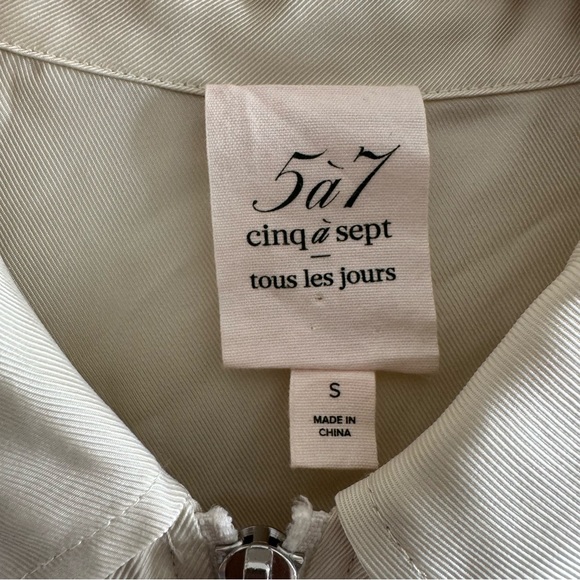 Cinq a Sept Holly Puff Sleeve Utility Jacket size Small - Picture 11 of 12